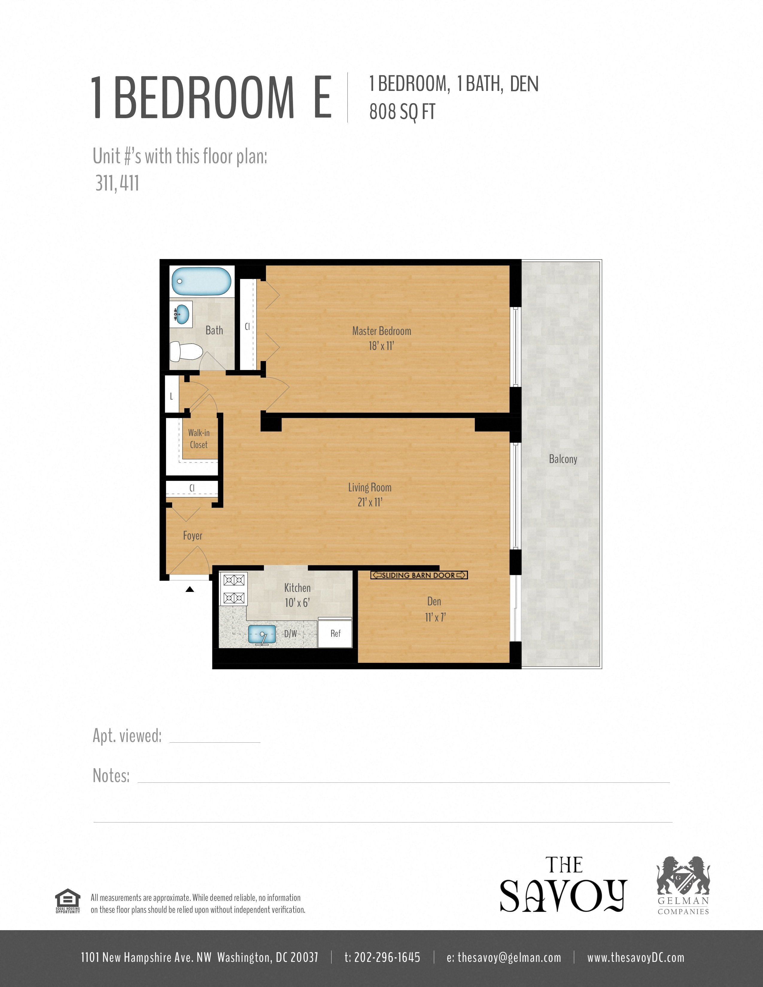 1 Bedroom + Den Image